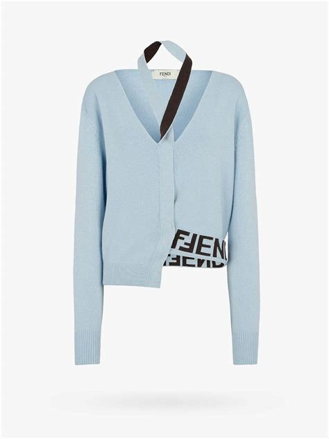 fendi blue cardigan|Fendi print cardigan.